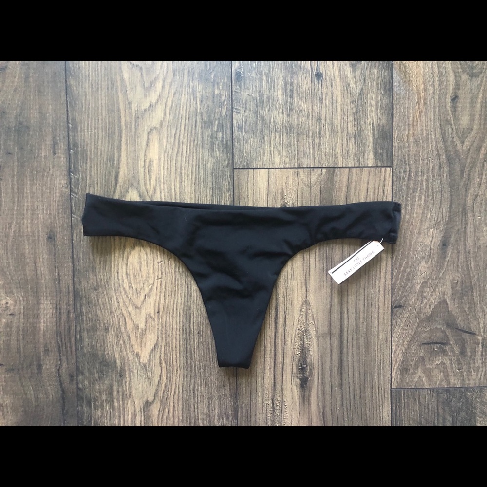 Victoria’s Secret Black Thong Swim Suit Bottom